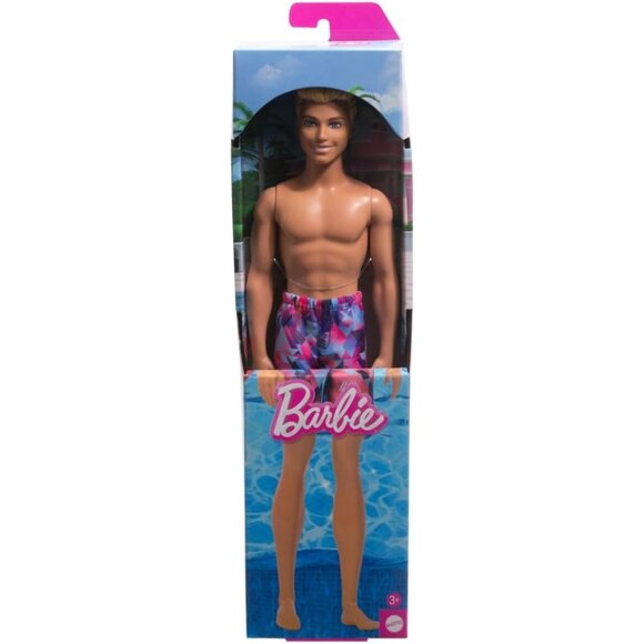 🆕 Barbie Beach Ken Doll with Blond Hair Wearing Purple Swimsuit and Beach Toys - Picture 6 of 6